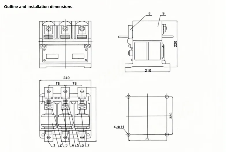 CKJ20 250A 400A 630A 800A2KV (5)