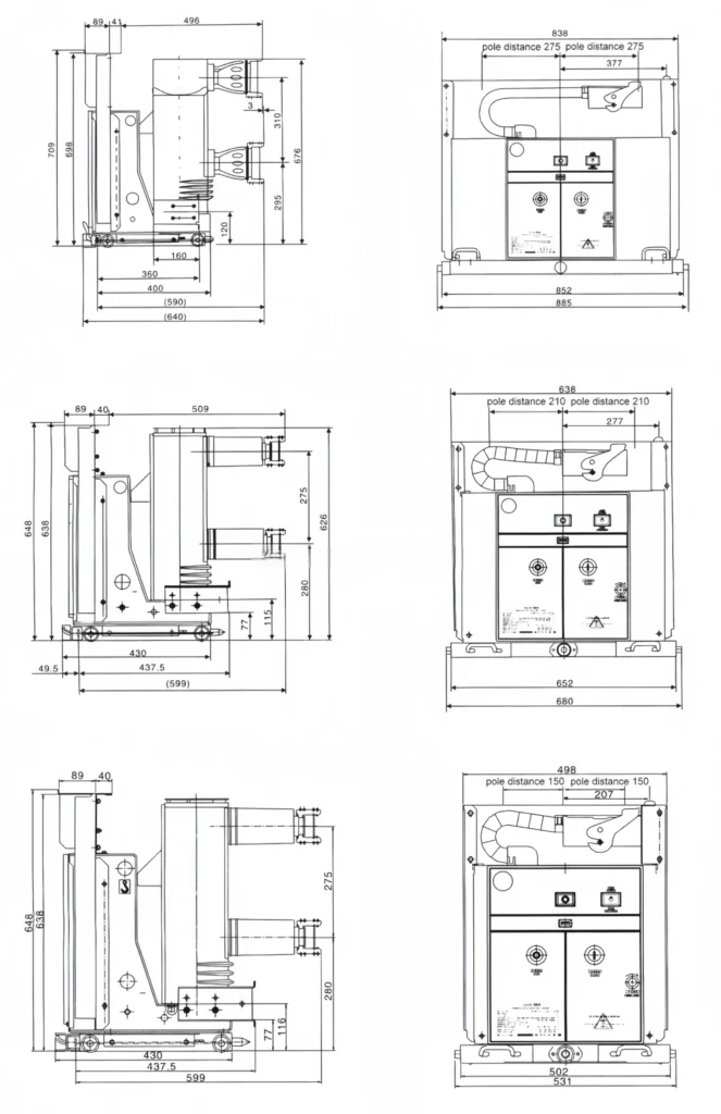 VS1 ZN63A handcartseries of indoor high voltage vacuum circuit breaker (10)