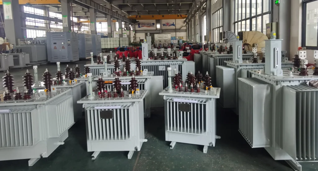 oil immersed distribution transformer in industrial power distribution