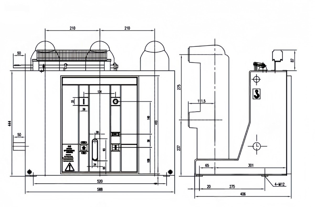 Kampa vacuum contactor product detail view showing front-facing connections and main body