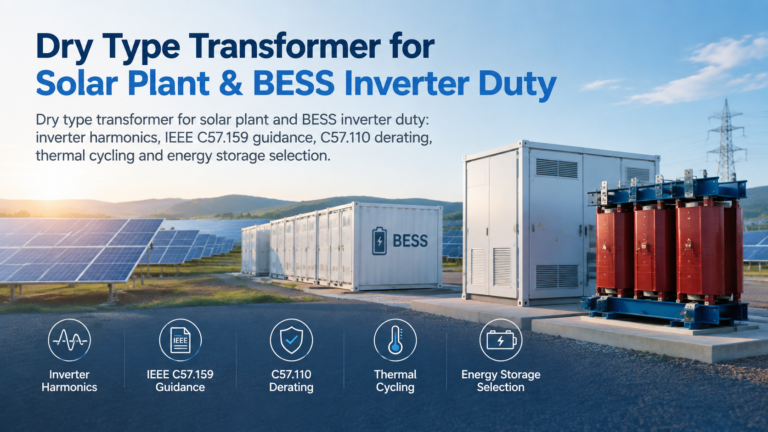 Dry Type Transformer for Solar Plant & BESS Inverter Duty