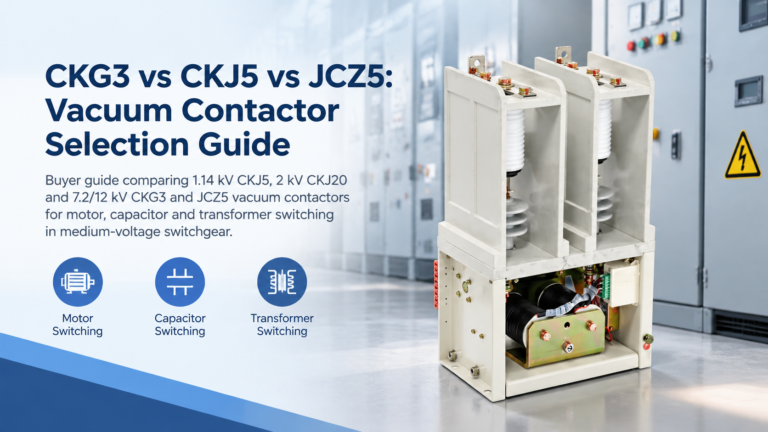 CKG3 vs CKJ5 vs JCZ5: Vacuum Contactor Selection Guide