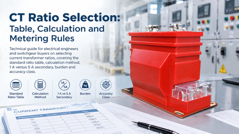 CT Ratio Selection: Table, Calculation and Metering Rules