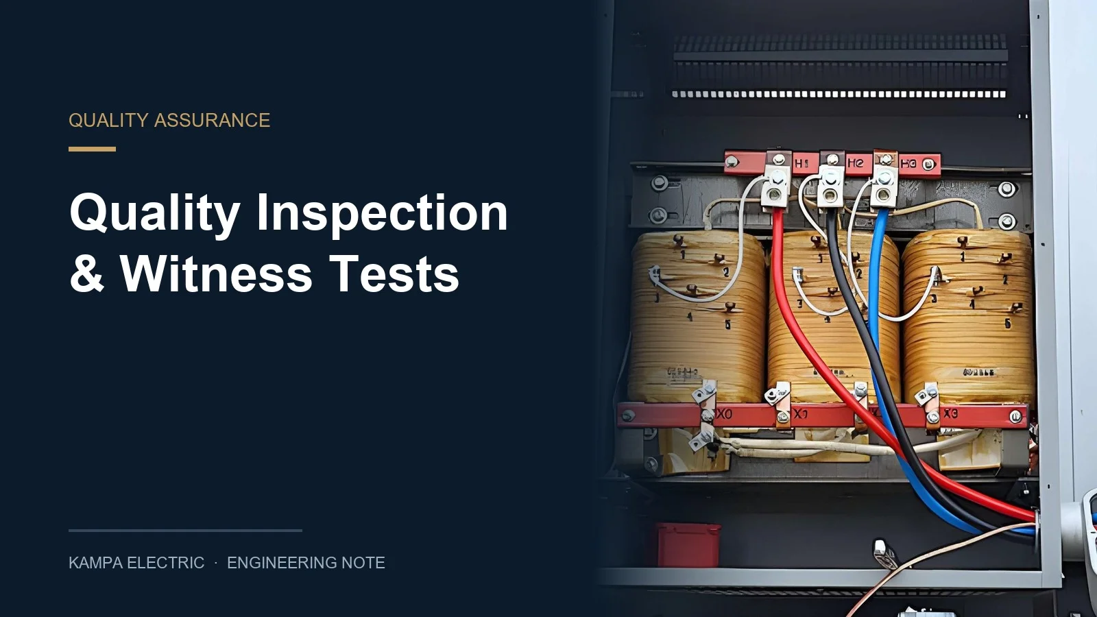 Cover: power transformer quality inspection and witness testing