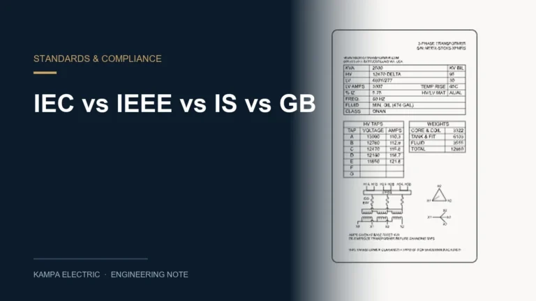 IEC 60076 vs IEEE C57 vs IS 11171 vs GB 1094: Which Applies?