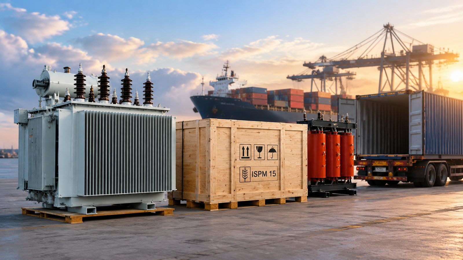 Power transformer export packing and sea freight for importers