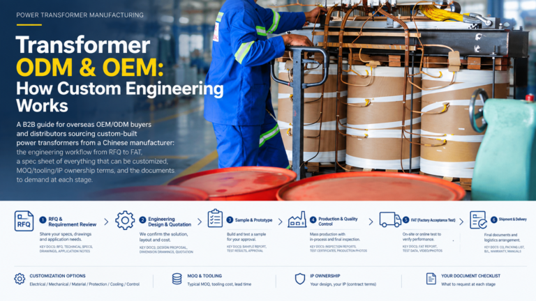 Transformer ODM & OEM: How Custom Engineering Works (Spec Sheet)