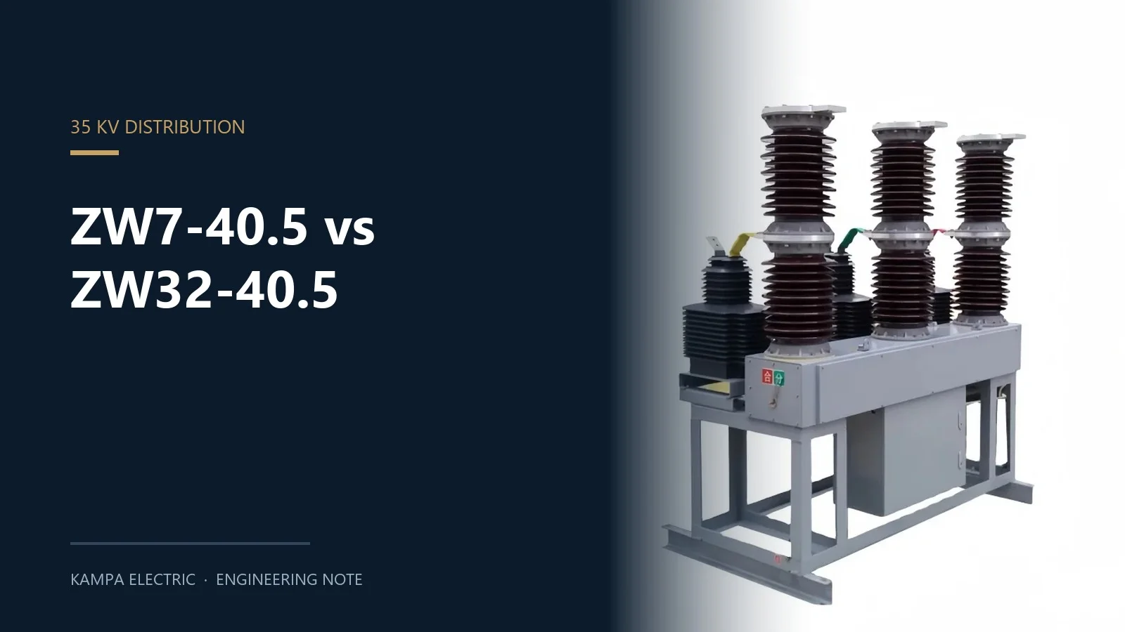 ZW7-40.5 outdoor vacuum circuit breaker for 35 kV distribution