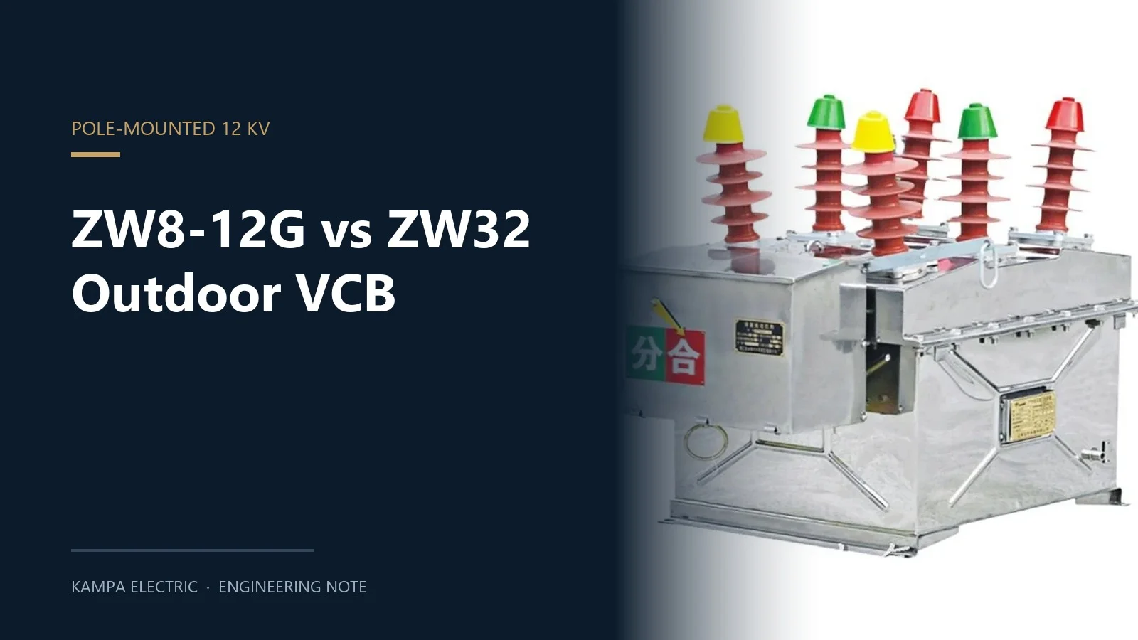 ZW8-12G pole mounted outdoor vacuum circuit breaker